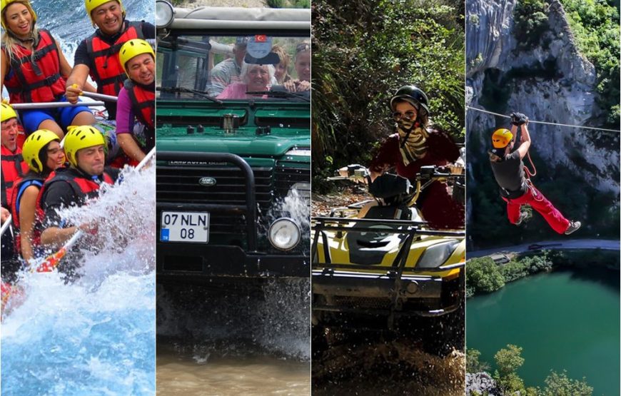 Antalya Super Combo Tour With Rafting, Jeep Safari, Quad Biking & Zipline