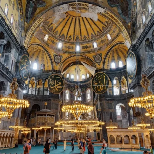 Historic architecture of Hagia Sophia Istanbul