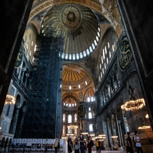 Interior architecture of the Blue Mosque