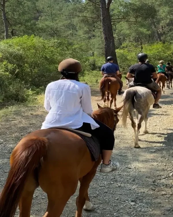 Horse riders exploring nature near the Taurus Mountains